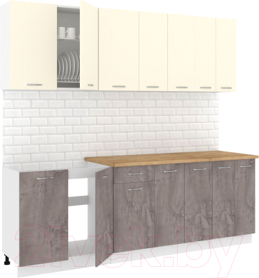Готовая кухня Кортекс-мебель Корнелия Лира-лайт 2.3м - фото