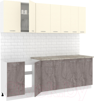 Готовая кухня Кортекс-мебель Корнелия Лира-лайт 2.3м - фото