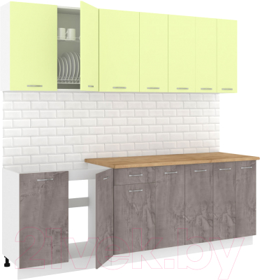 Готовая кухня Кортекс-мебель Корнелия Лира-лайт 2.3м - фото