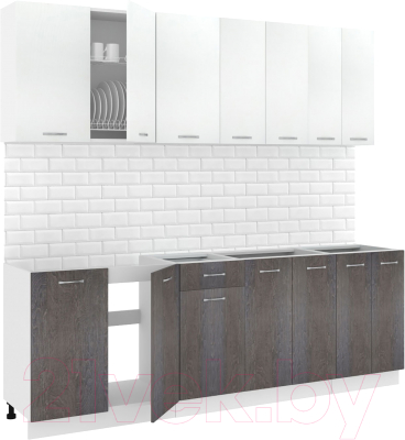 Готовая кухня Кортекс-мебель Корнелия Лира-лайт 2.3м без столешницы - фото