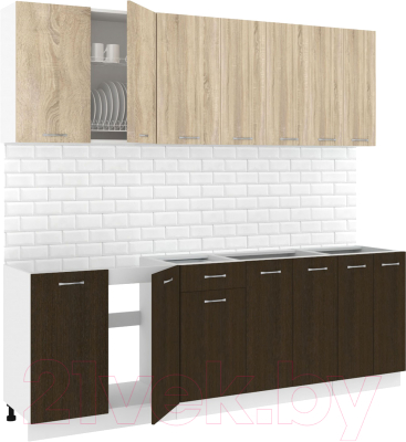 Готовая кухня Кортекс-мебель Корнелия Лира-лайт 2.3м без столешницы - фото