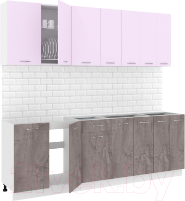 Готовая кухня Кортекс-мебель Корнелия Лира-лайт 2.3м без столешницы - фото