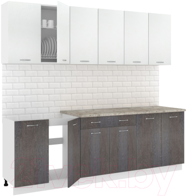Готовая кухня Кортекс-мебель Корнелия Лира-лайт 2.4м - фото