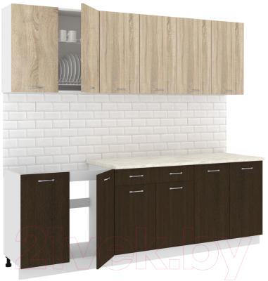 Готовая кухня Кортекс-мебель Корнелия Лира-лайт 2.4м - фото