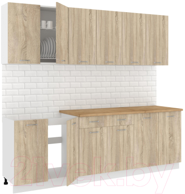 Готовая кухня Кортекс-мебель Корнелия Лира-лайт 2.4м - фото