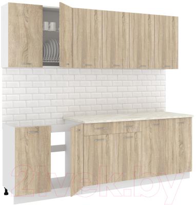 Готовая кухня Кортекс-мебель Корнелия Лира-лайт 2.4м - фото