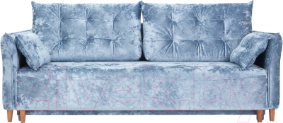 Диван KRONES Цезарь 3 (велюр голубой перламутр) - фото