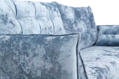 Диван KRONES Цезарь 3 (велюр голубой перламутр)