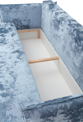 Диван KRONES Цезарь 3 (велюр голубой перламутр)