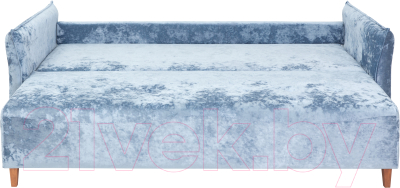 Диван KRONES Цезарь 3 (велюр голубой перламутр)