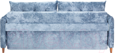 Диван KRONES Цезарь 3 (велюр голубой перламутр)