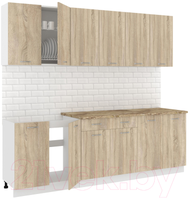 Готовая кухня Кортекс-мебель Корнелия Лира-лайт 2.4м - фото