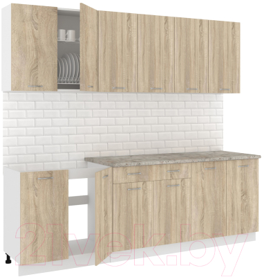 Готовая кухня Кортекс-мебель Корнелия Лира-лайт 2.4м - фото