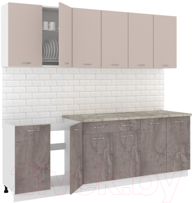 Готовая кухня Кортекс-мебель Корнелия Лира-лайт 2.4м - фото