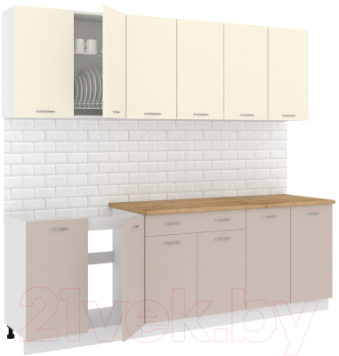 Готовая кухня Кортекс-мебель Корнелия Лира-лайт 2.4м - фото