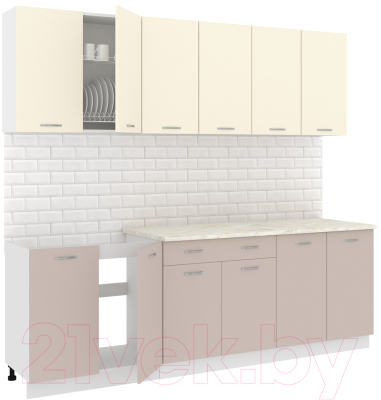 Готовая кухня Кортекс-мебель Корнелия Лира-лайт 2.4м - фото