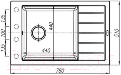 Мойка кухонная Wisent WP780-26