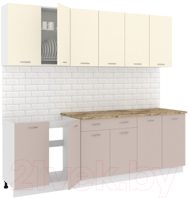 Готовая кухня Кортекс-мебель Корнелия Лира-лайт 2.4м - фото