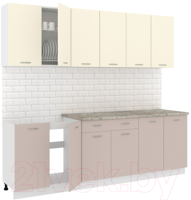 Готовая кухня Кортекс-мебель Корнелия Лира-лайт 2.4м - фото
