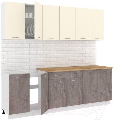 Готовая кухня Кортекс-мебель Корнелия Лира-лайт 2.4м - фото