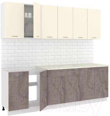 Готовая кухня Кортекс-мебель Корнелия Лира-лайт 2.4м - фото
