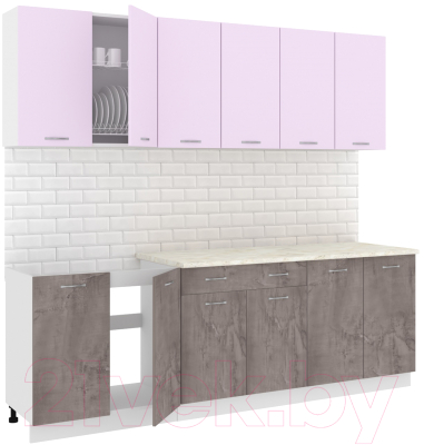 Готовая кухня Кортекс-мебель Корнелия Лира-лайт 2.4м - фото