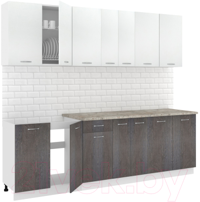 Готовая кухня Кортекс-мебель Корнелия Лира-лайт 2.5м - фото