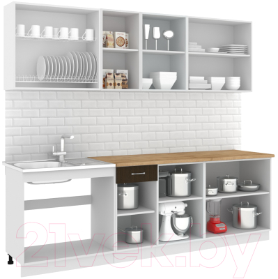 Готовая кухня Кортекс-мебель Корнелия Лира-лайт 2.5м