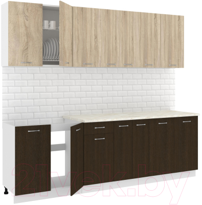 Готовая кухня Кортекс-мебель Корнелия Лира-лайт 2.5м - фото