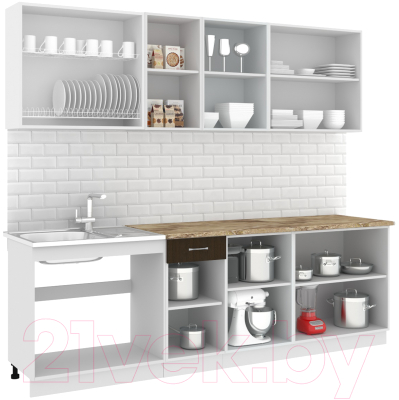 Готовая кухня Кортекс-мебель Корнелия Лира-лайт 2.5м