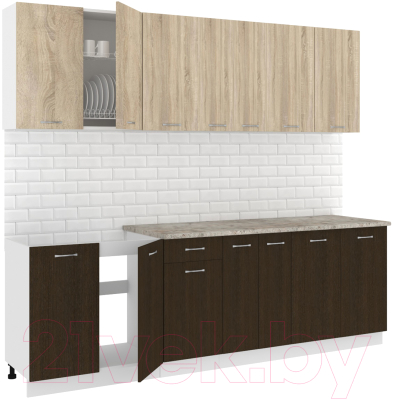 Готовая кухня Кортекс-мебель Корнелия Лира-лайт 2.5м - фото