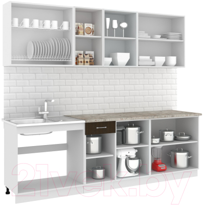 Готовая кухня Кортекс-мебель Корнелия Лира-лайт 2.5м