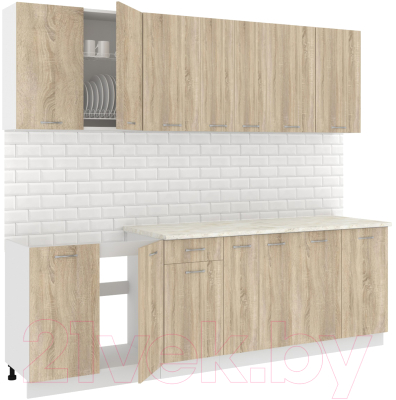 Готовая кухня Кортекс-мебель Корнелия Лира-лайт 2.5м - фото