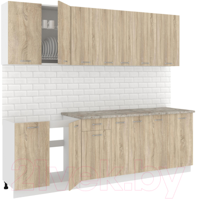 Готовая кухня Кортекс-мебель Корнелия Лира-лайт 2.5м - фото