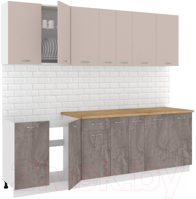 Готовая кухня Кортекс-мебель Корнелия Лира-лайт 2.5м - фото