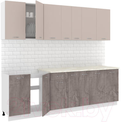 Готовая кухня Кортекс-мебель Корнелия Лира-лайт 2.5м - фото
