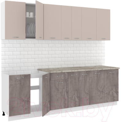 Готовая кухня Кортекс-мебель Корнелия Лира-лайт 2.5м - фото