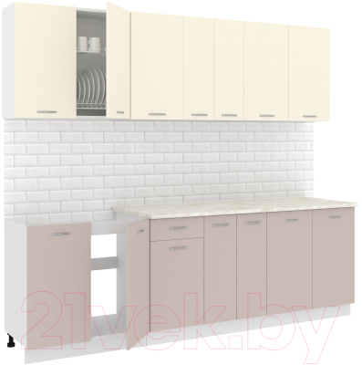 Готовая кухня Кортекс-мебель Корнелия Лира-лайт 2.5м - фото