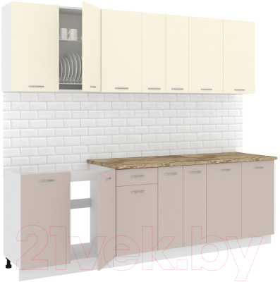 Готовая кухня Кортекс-мебель Корнелия Лира-лайт 2.5м - фото