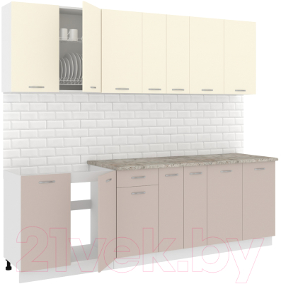 Готовая кухня Кортекс-мебель Корнелия Лира-лайт 2.5м - фото