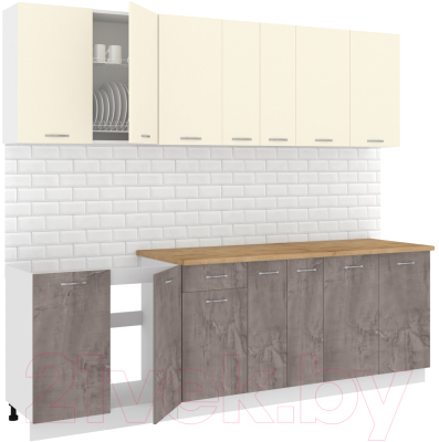 Готовая кухня Кортекс-мебель Корнелия Лира-лайт 2.5м - фото