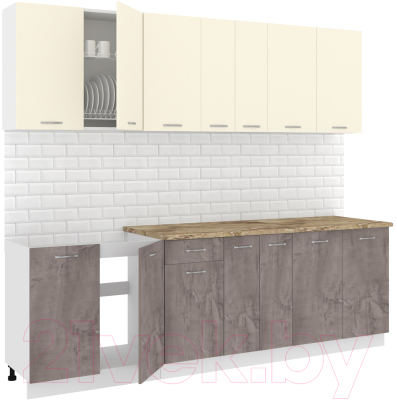 Готовая кухня Кортекс-мебель Корнелия Лира-лайт 2.5м - фото