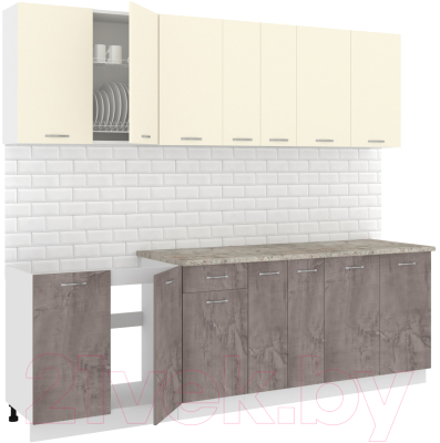 Готовая кухня Кортекс-мебель Корнелия Лира-лайт 2.5м - фото