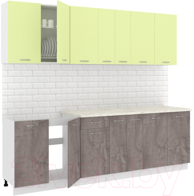 Готовая кухня Кортекс-мебель Корнелия Лира-лайт 2.5м - фото