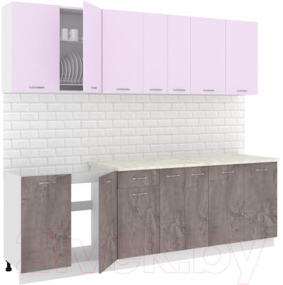 Готовая кухня Кортекс-мебель Корнелия Лира-лайт 2.5м - фото