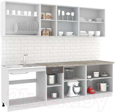 Готовая кухня Кортекс-мебель Корнелия Лира-лайт 2.6м