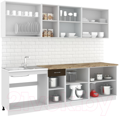 Готовая кухня Кортекс-мебель Корнелия Лира-лайт 2.6м
