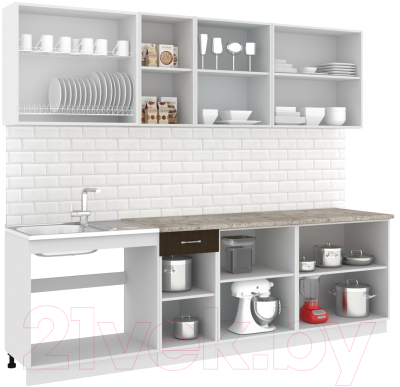 Готовая кухня Кортекс-мебель Корнелия Лира-лайт 2.6м