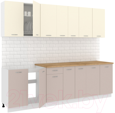 Готовая кухня Кортекс-мебель Корнелия Лира-лайт 2.6м - фото