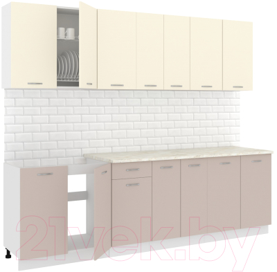 Готовая кухня Кортекс-мебель Корнелия Лира-лайт 2.6м - фото